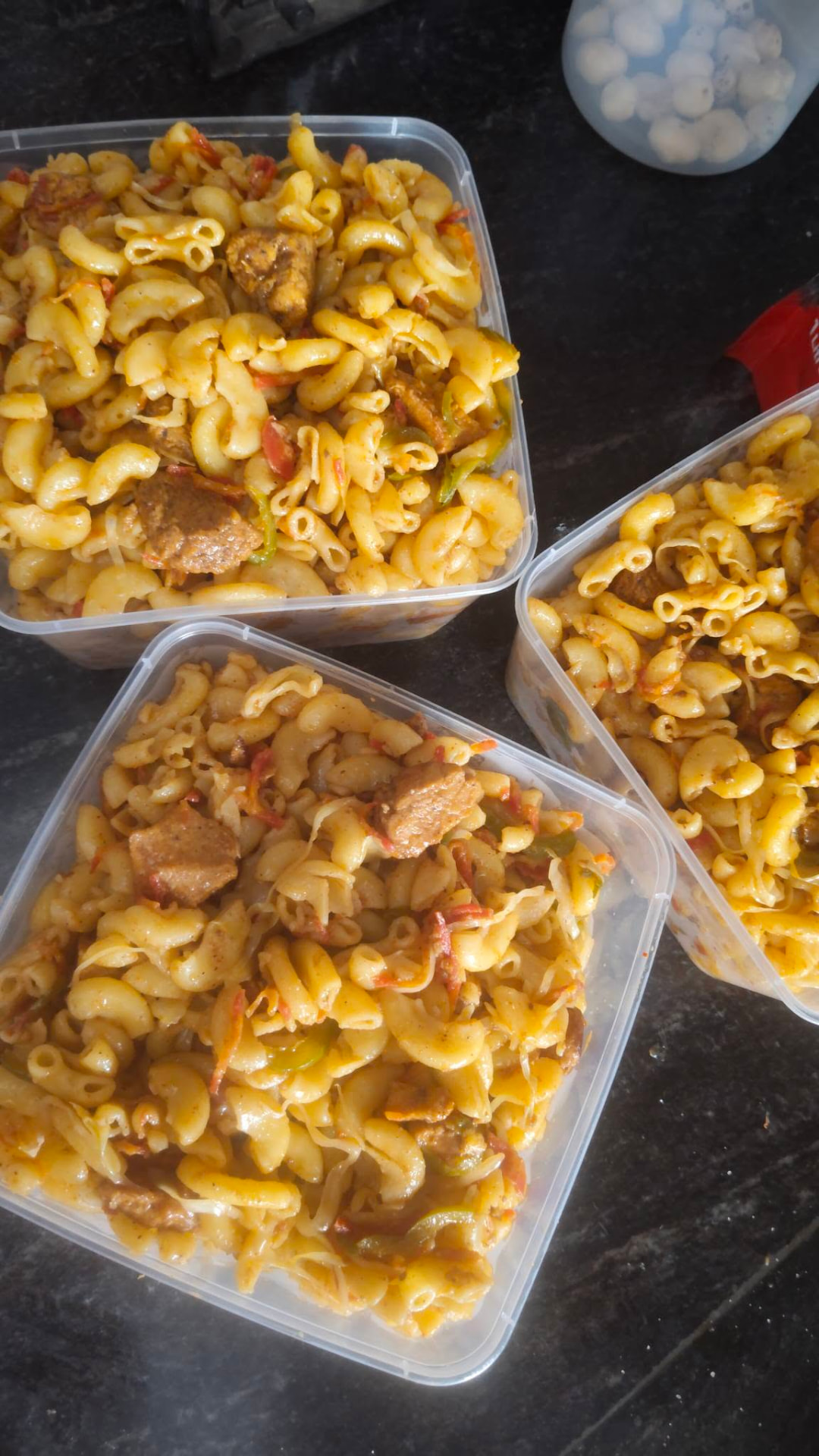 Chicken macaroni boxes